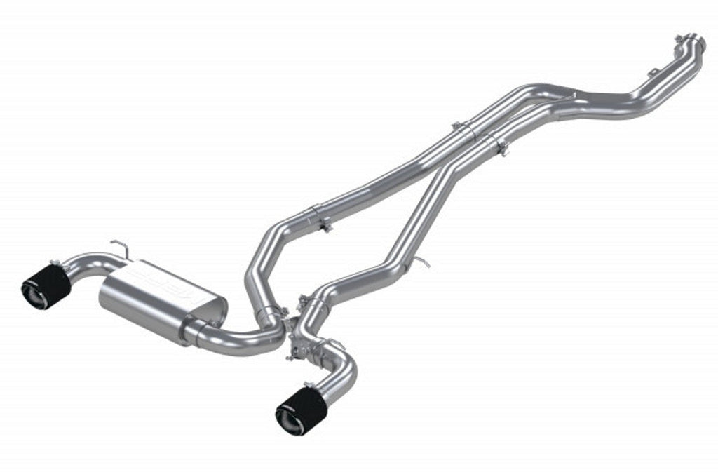 MBRP T304 Stainless Steel 3 Cat Back Dual Rear with Carbon Fiber Tips Toyota Supra 3.0L 2020 2021