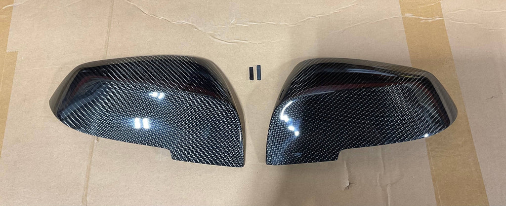 OPEN BOX - Kies F30 3 Series OEM Style Carbon Fiber Mirror Cap Replacements (Broken Clips)