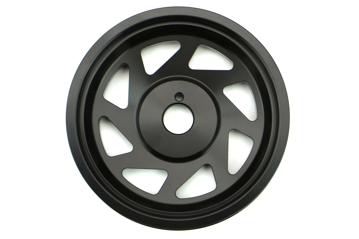 PERRIN Lightweight Crank Pulley (Black) - 2012-2024 Subaru WRX / 2011-2024 Forester / 2019-2024 Ascent / 2013-2024 BRZ / Legacy / Outback / Crosstrek / 2013-2016 Scion FR-S / 2017-2020 Toyota 86 / 2022-2024 GR86
