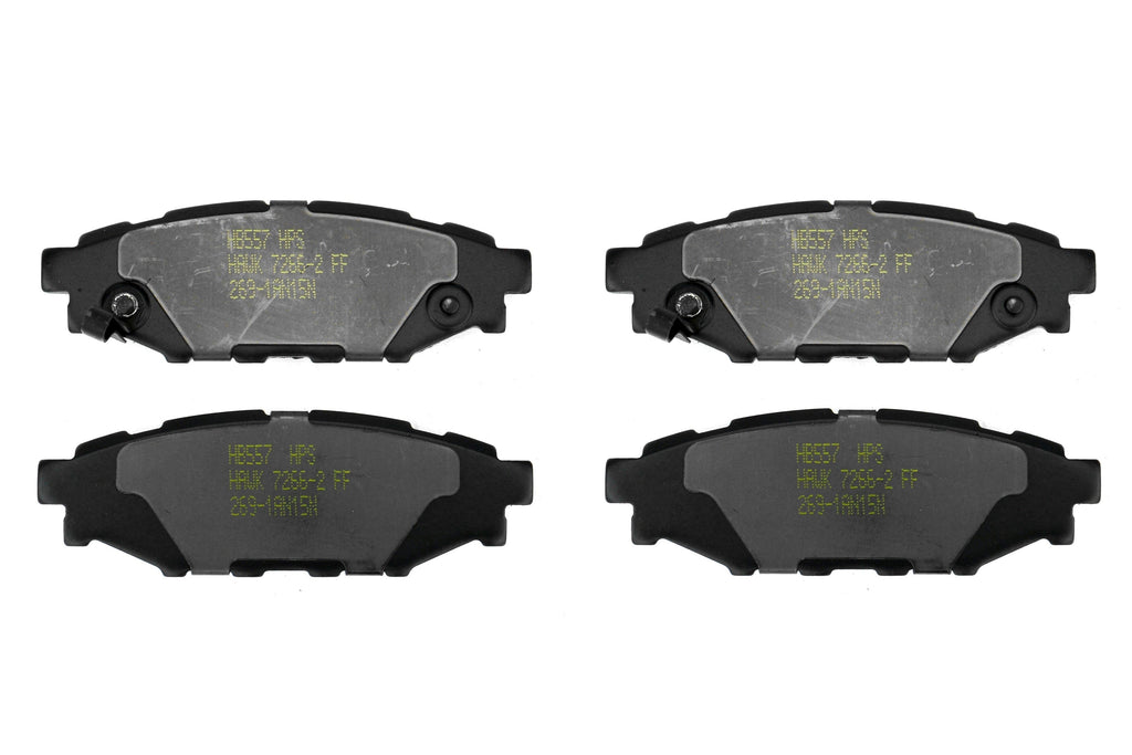 Hawk HPS Rear Brake Pads - Subaru (+15-21 WRX / 13-20 BRZ / 09-17 Forester / 08-16 Impreza / 05-14 Legacy / 06-14 Outback)