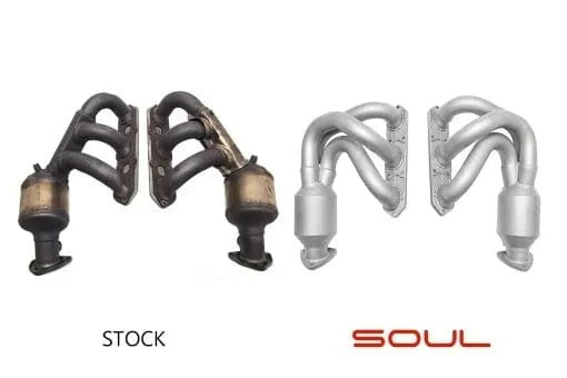 Porsche 987.1 Cayman / Boxster Long Tube Street Headers (w/ HJS 200 cell catalytic converters)