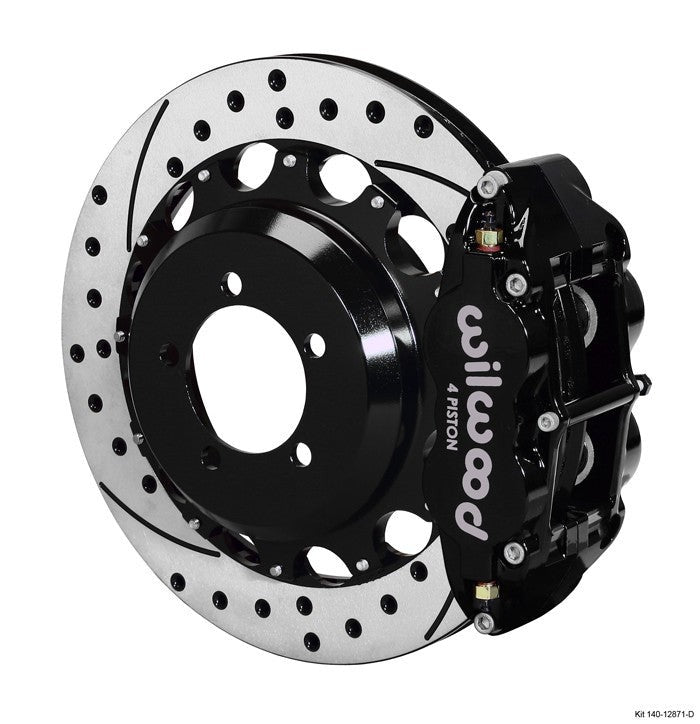 Wilwood FNSL4R 12.88in Rear Kit Drilled / Slotted Black - 2013-2021 Scion FR-S / Subaru BRZ / Toyota 86