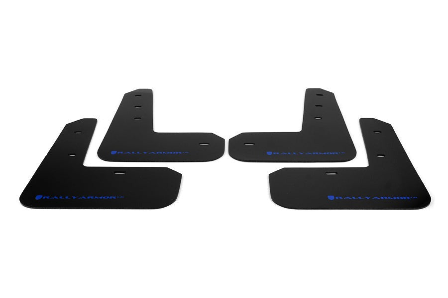 Rally Armor UR Mudflaps Black Urethane Blue Logo - 2013-2016 Scion FR-S / 2013-2024 Subaru BRZ / 2017-2024 Toyota 86