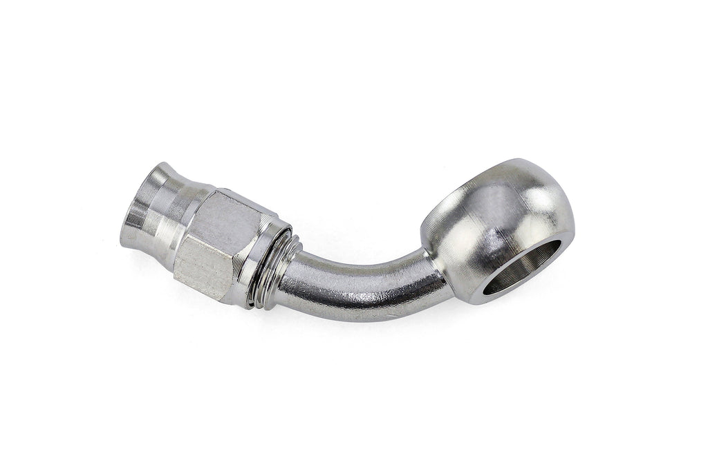 HPS Performance Compression Teflon Hose End to AN Female with 10mm Banjo for PTFE Hose, Stainless Steel