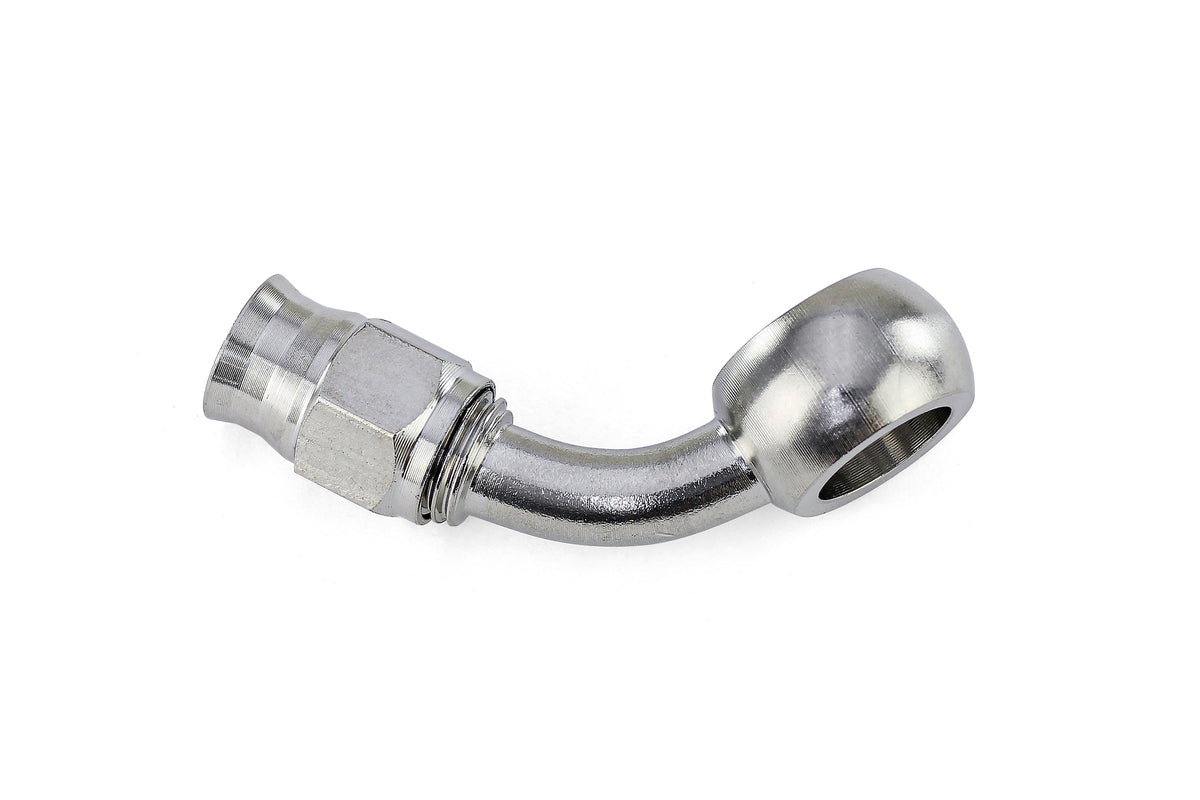 HPS Performance Compression Teflon Hose End to AN Female with 10mm Banjo for PTFE Hose, Stainless Steel