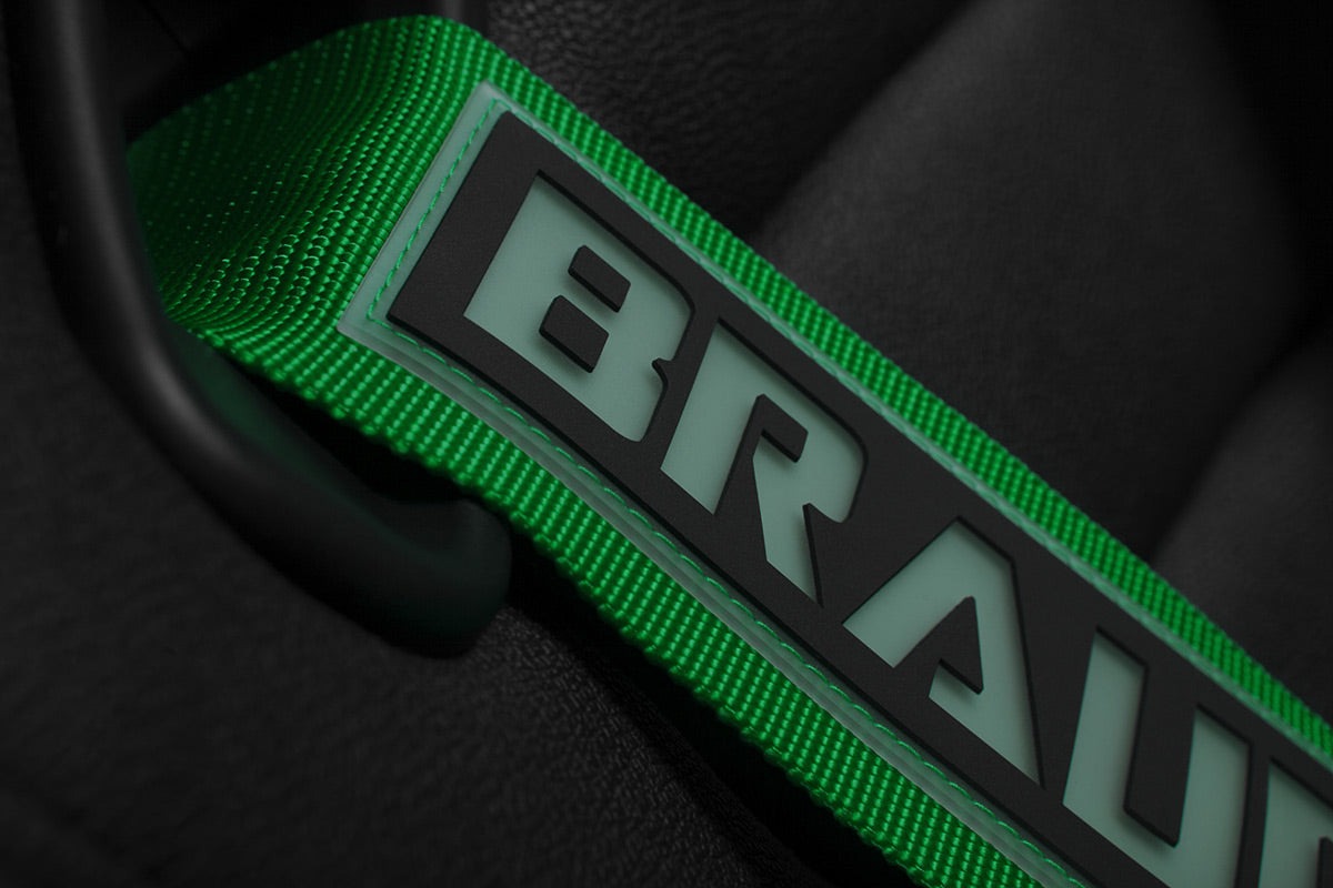 Braum 5 Point 3inch SFI Approved Racing Harness - Green Each - Universal