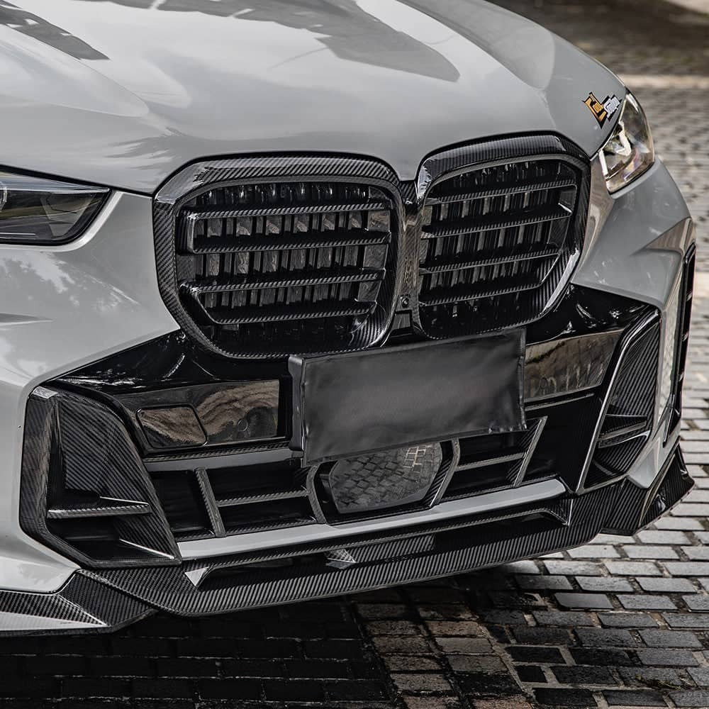 G05 X5 LCI SQ Style Dry Carbon Front Bumper Center Trim