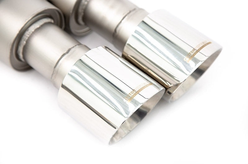 CP-E Austenite Axle Back Quad Mufflers 4in Titan Tips - 2015-2021 Subaru WRX / STI
