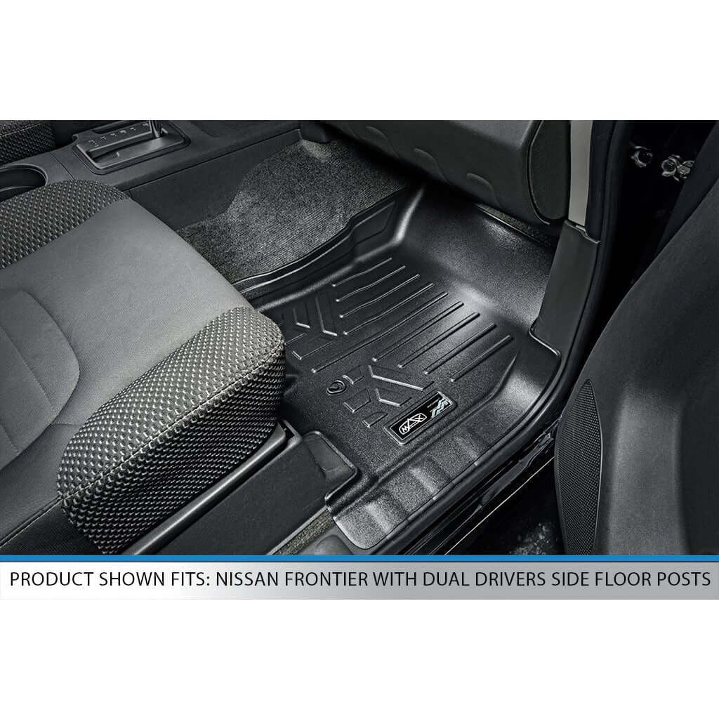 SmartCoverageTM Floor Liners For 2008-2021 Nissan Frontier Crew Cab with Dual Drivers Side Floor Posts
