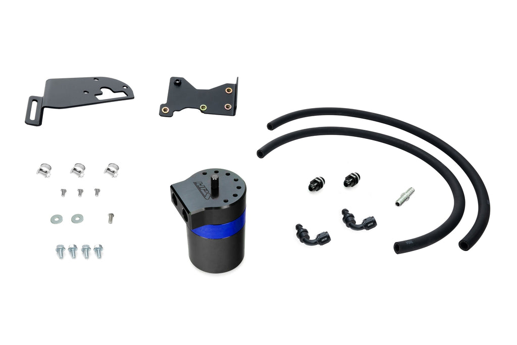 HPS Performance Aluminum Oil Catch Can Kit 2010-2015 Lexus IS350 C 3.5L V6, Blue, 860-025BL