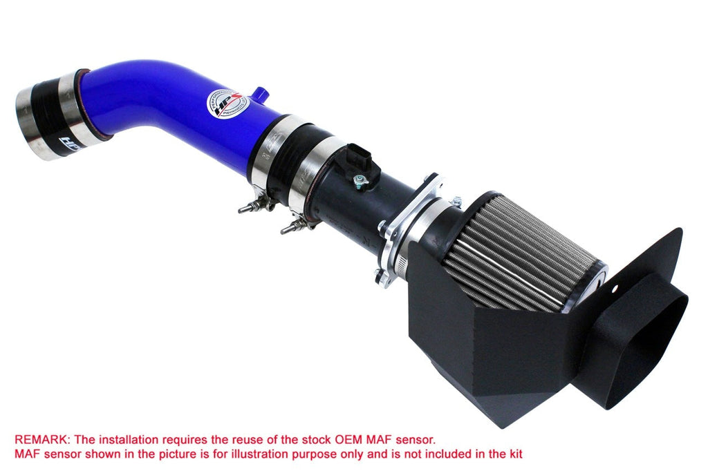 HPS Performance Shortram Air Intake Kit 2003-2006 Nissan 350Z 3.5L V6, Includes Heat Shield, Blue