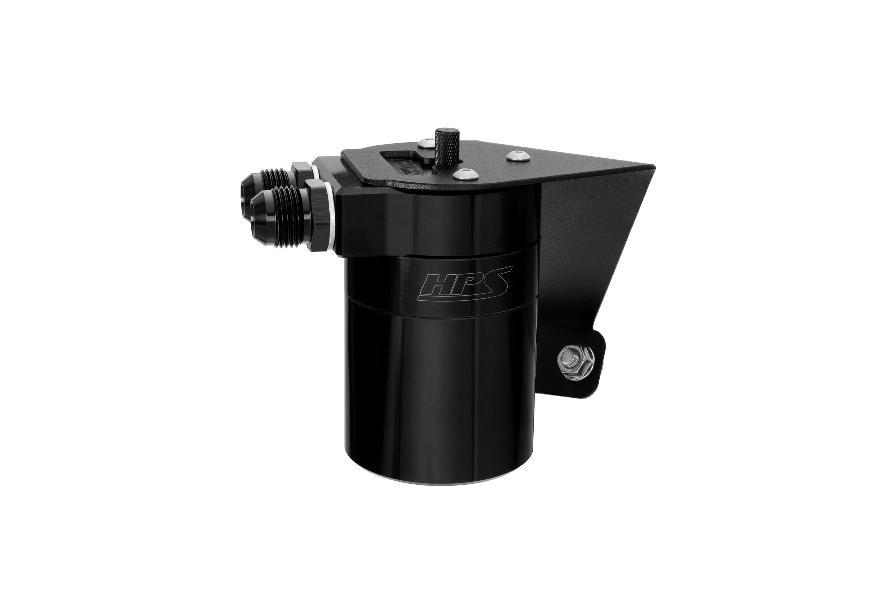 HPS Performance Aluminum Oil Catch Can Kit 2013-2020 Subaru BRZ 2.0L FA20D, Black, 860-030WB