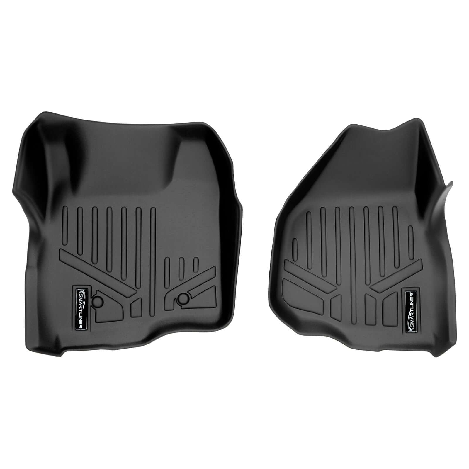 SMARTLINER Custom Fit Floor Liners For 2011-2012 Ford F-250/F-350/F-450 Super Duty Crew Cab with Depressed Drivers Side Pedal