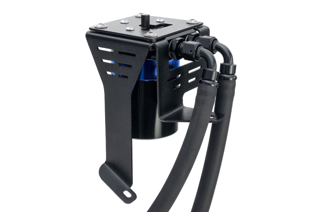 HPS Performance Aluminum Oil Catch Can Kit 2012-2015 Honda Civic Si 2.4L K24Z7, Blue, 860-027BL