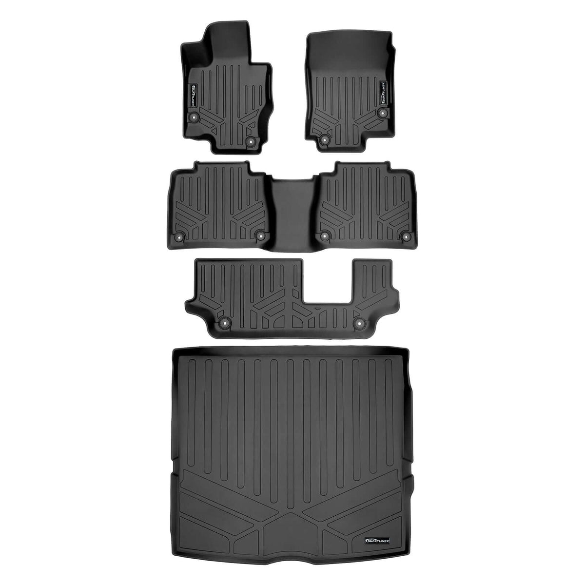 SMARTLINER Floor Liners for 2020-2026 Mercedes-Benz GLE-Class 7/8 Passenger