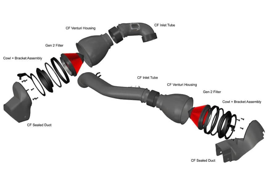 Eventuri BMW F87 M2 Competition / M2 CS S55 Black Carbon Intake System