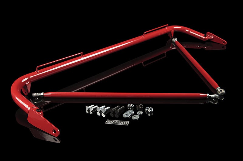 Braum 48-51inch Universal Racing Harness Bar Kit - Red Gloss Each - Universal