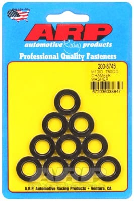 ARP M10 ID .750 OD Black Chamfer Black Washers (Set of 10)