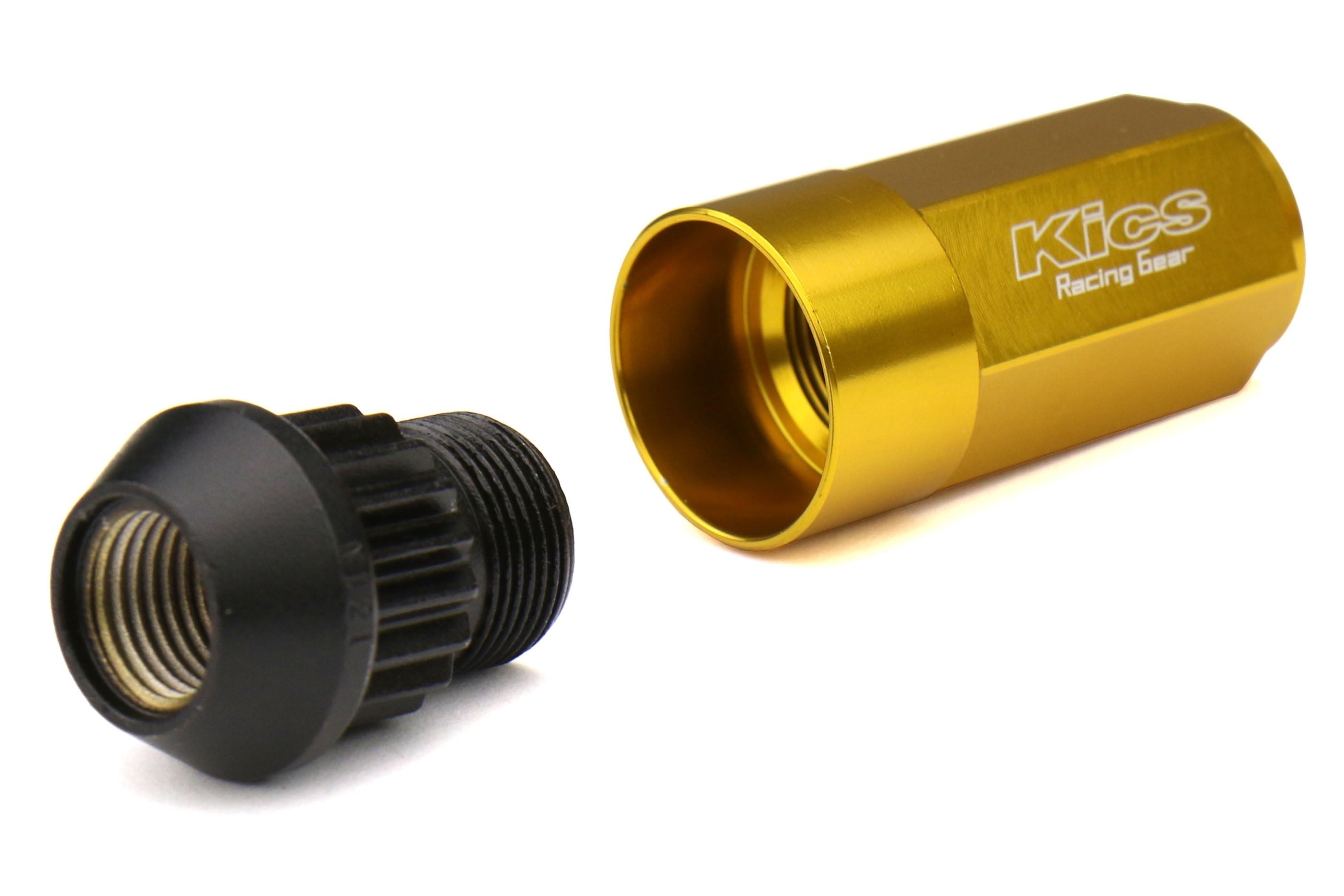 Project Kics Leggdura Racing Shell Type Lug Nut Set 53mm Closed-End Look 12X1.25 Gold - Universal