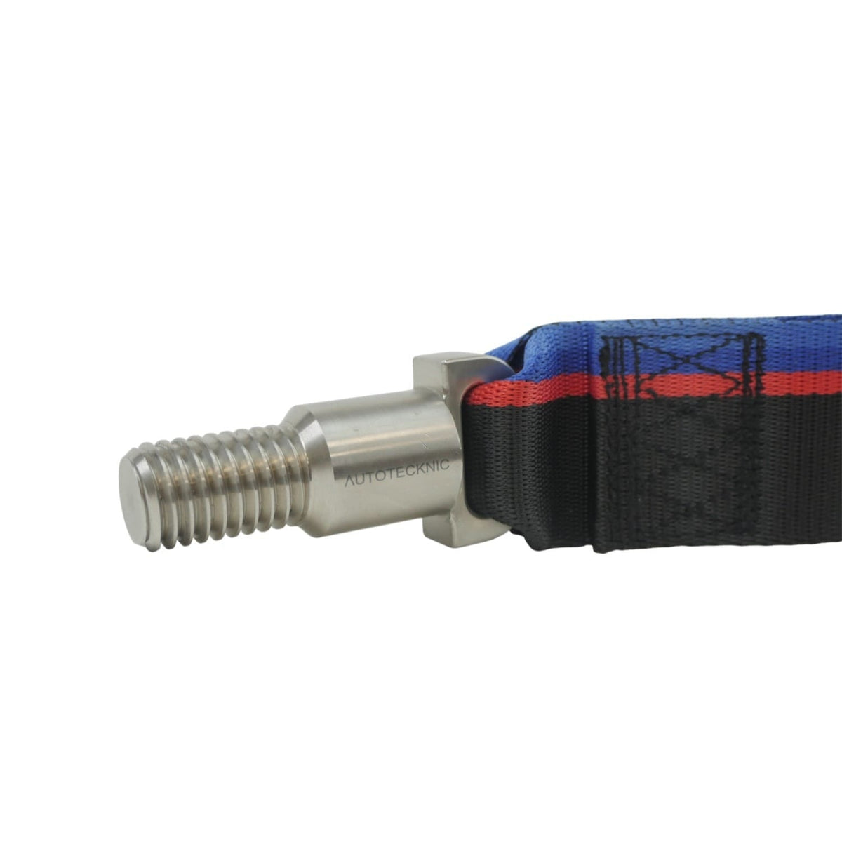 AutoTecknic Stainless Steel Tow Strap - F82 M4 Black with Tri-Color (SCRATCH AND DENT)