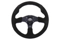 NRG Race Style Suede Steering Wheel 320mm w/ Black Stitching - Universal
