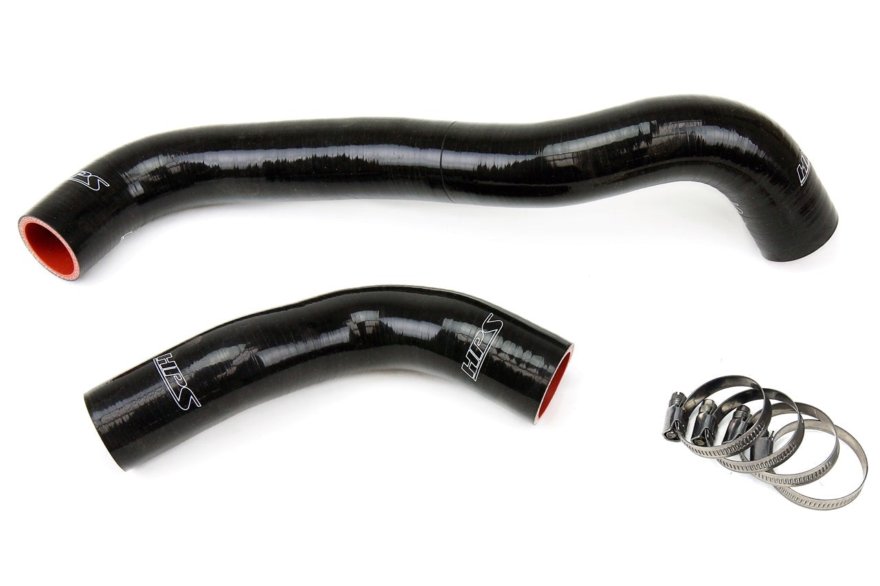 HPS Silicone Radiator Coolant Hose Kit 1989-1992 Mazda RX7 FC3S 1.3L NA / Turbo, Black, 57-1395-BLK