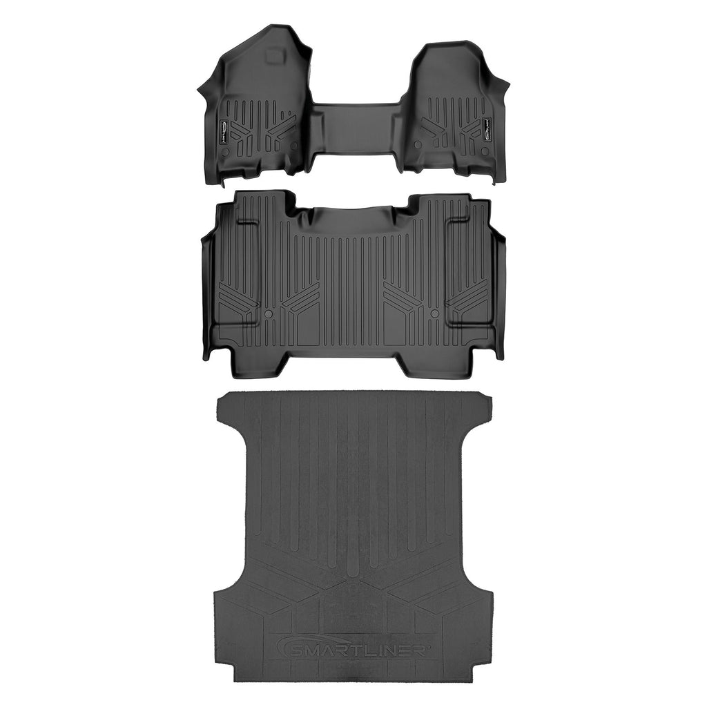 SmartCoverageTM Floor Liners For 2019-2024 Ram 1500 Crew Cab with First Row Bench Seat
