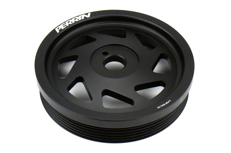 PERRIN Lightweight Crank Pulley for FA/FB Engines with Large Hub (Black) - 2015-2024 Subaru WRX / 2015-2021 STI / 2013-2024 BRZ / Scion FR-S / Toyota GR86 / 2014-2024 Subaru Forester