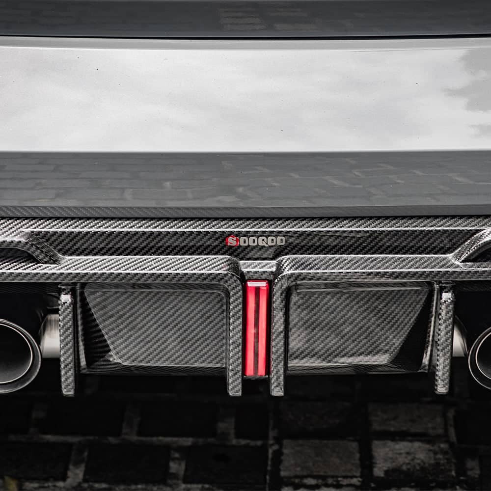 G8X SQ Style Carbon Fiber Diffuser With Brake Light/Splitters Combo