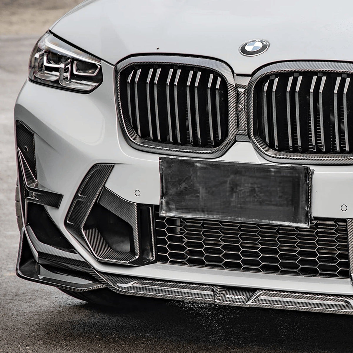 F97 X3M LCI SQ Style Dry Carbon Front Lip