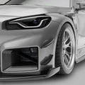 Revozport Carbon Fiber Front Bumper Canards for BMW G87 M2