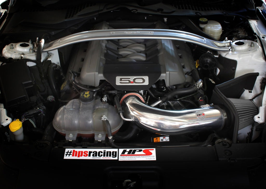 HPS Performance Air Intake Kit with Heat Shield, 2015-2017 Ford Mustang GT V8 5.0L, 827-556