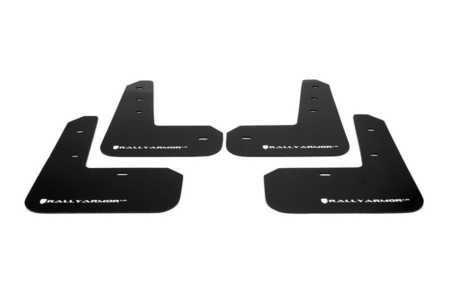 Rally Armor UR Mudflaps Black Urethane White Logo - 2013-2021 Scion FR-S / Subaru BRZ / Toyota 86