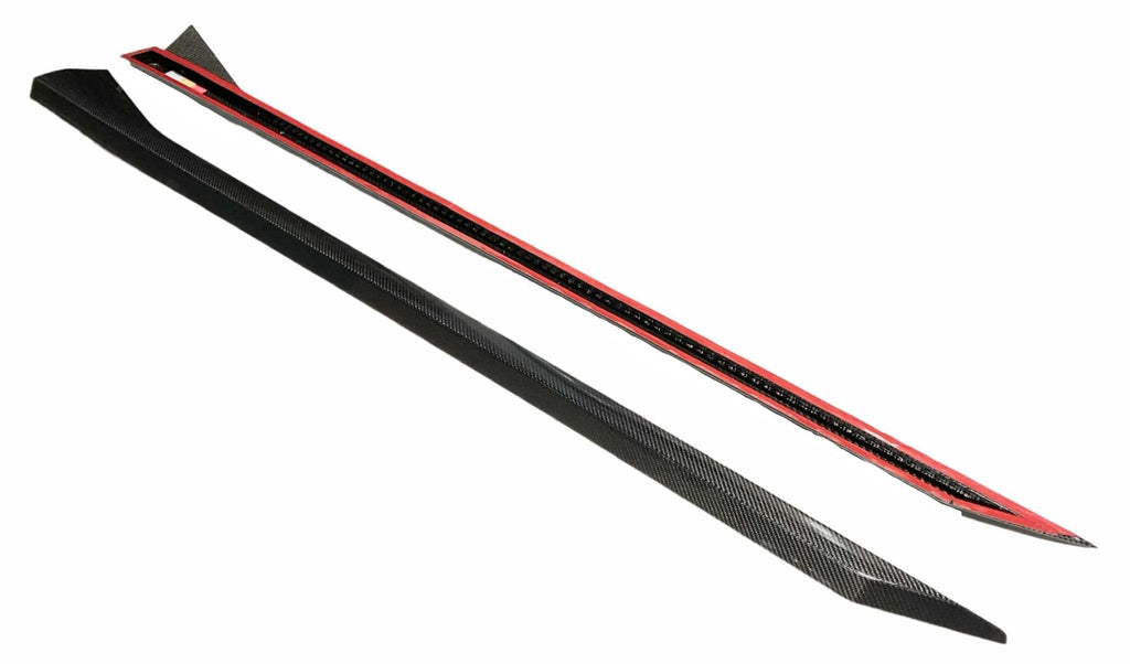 Kies Carbon Fiber Side Skirt Extensions for BMW G90 M5
