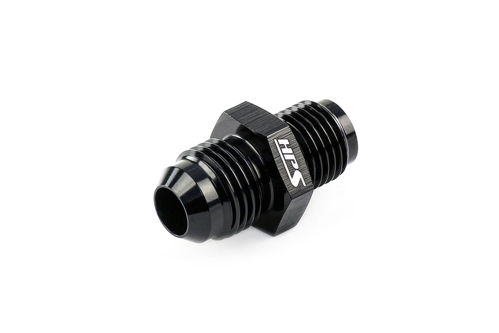 HPS Performance AN Male to Inverted Flare Male Power Steering Adapter, Aluminum, Black
