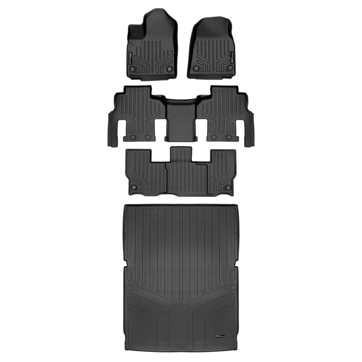 SMARTLINER Floor Liners for 2023-2025 Jeep Grand Wagoneer L (8 Passenger Model)