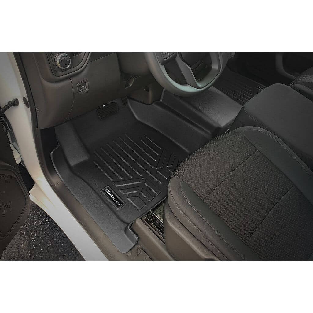 SmartCoverageTM Floor Liners For 2019-2026 Chevy Silverado 1500 Crew Cab (1st Row Bench) (OTH Coverage) | Vinyl | [2nd Row Storage]