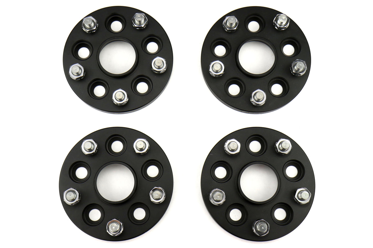 ISC Suspension 5x100 to 5x114 15mm Wheel Adapters Black - Subaru Models (inc. 2002-2014 WRX)