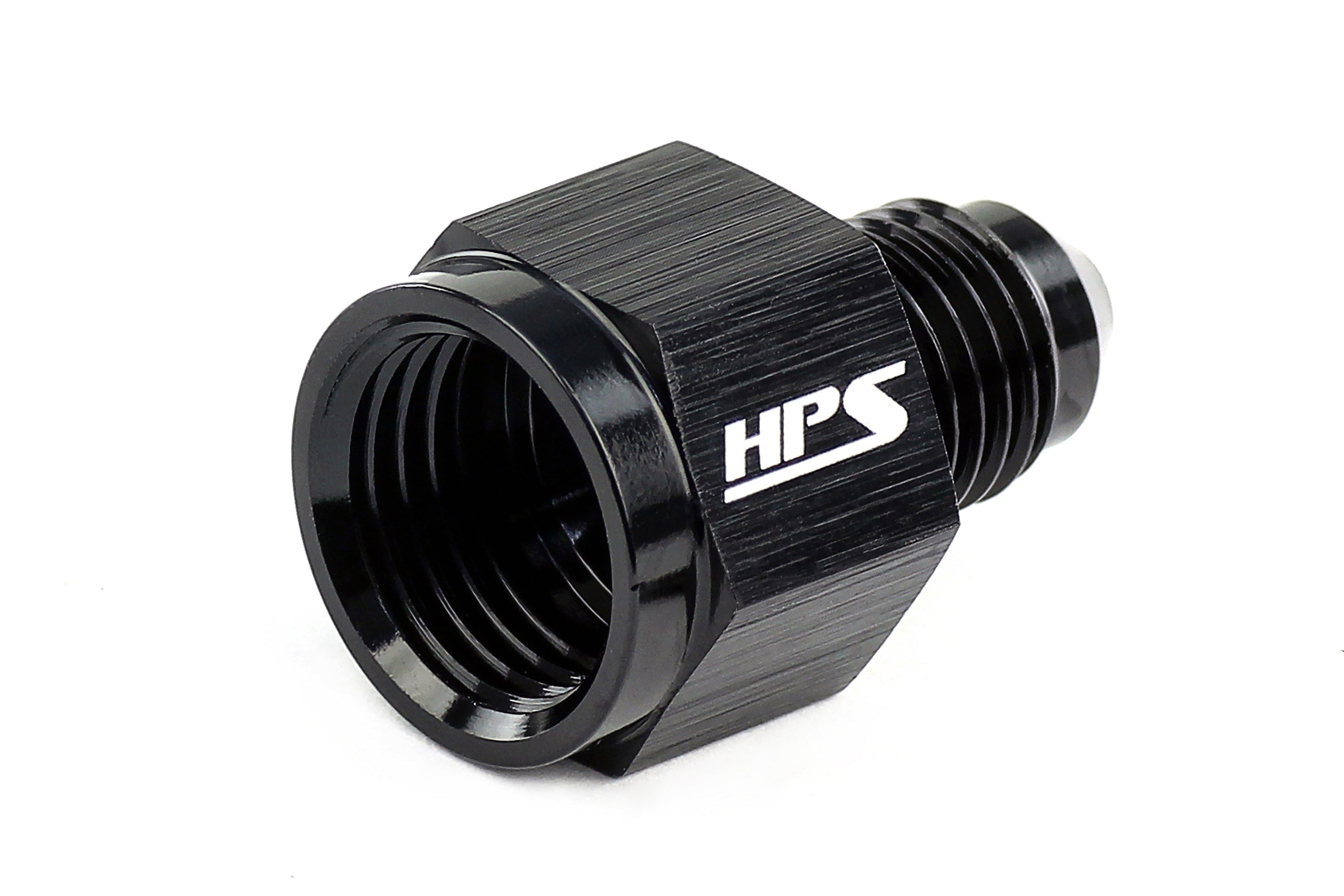 HPS Performance AN Female to AN Male Reducer Adapter, Aluminum, Black