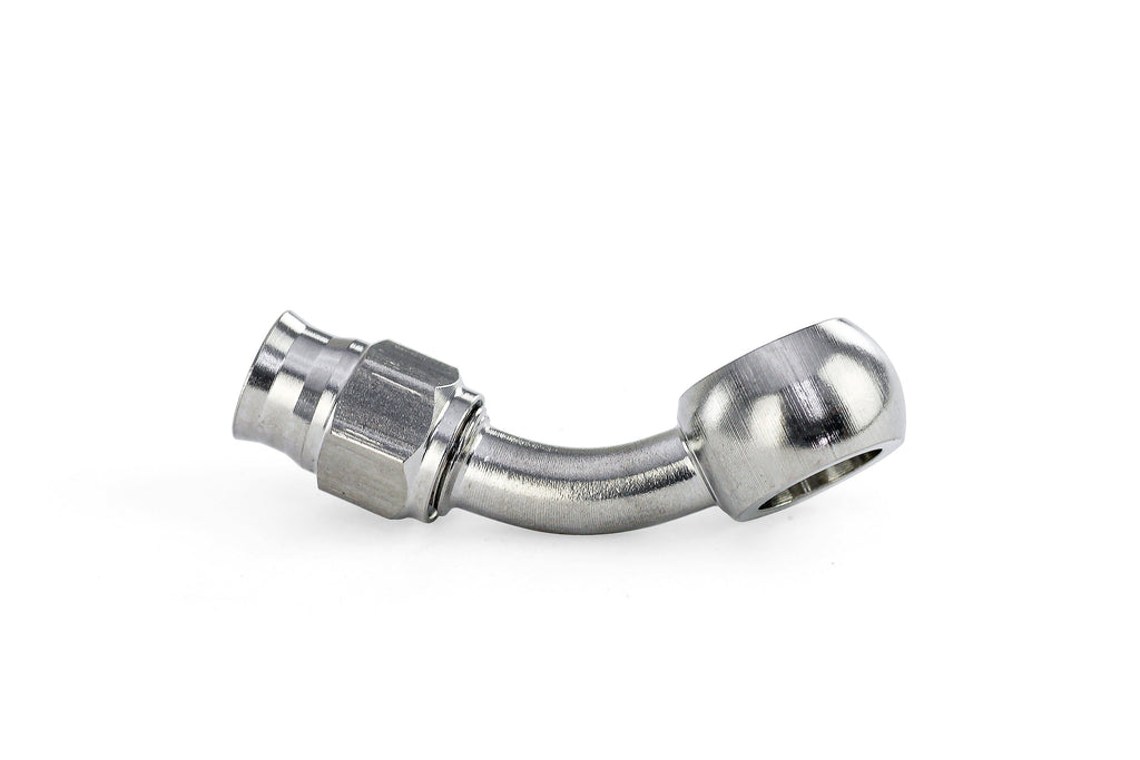 HPS Performance Compression Teflon Hose End to AN Female with 10mm Banjo for PTFE Hose, Stainless Steel