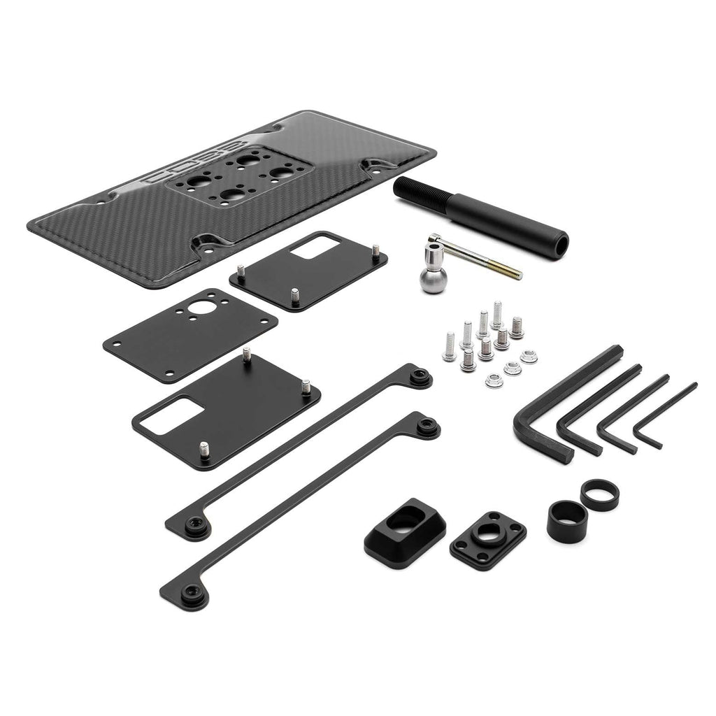 COBB Redline Carbon Fiber License Plate Relocation Mount - 2015-2021 Subaru WRX / STI / 2013-2016 Scion FR-S / 2013-2026 Subaru BRZ / 2017-2026 Toyota GR86/86