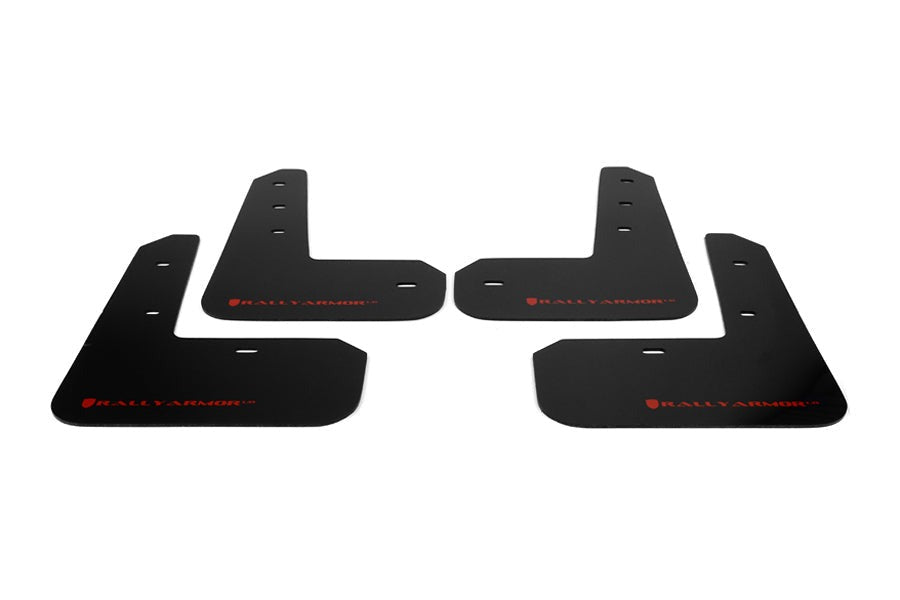 Rally Armor UR Mudflaps Black Urethane Red Logo - 2013-2021 Scion FR-S / Subaru BRZ / Toyota 86