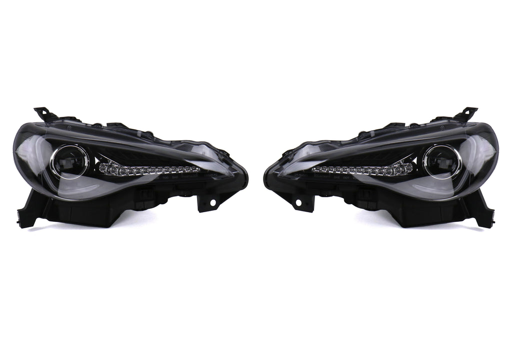 Spec-D Projector Headlight Black Housing With LED - 2013-2016 Scion FRS