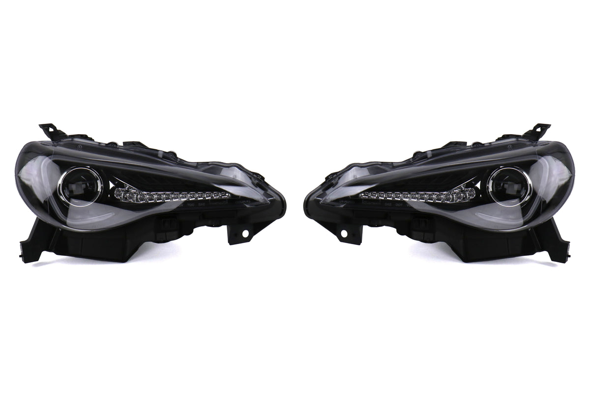 Spec-D Projector Headlight Black Housing With LED - 2013-2016 Scion FRS