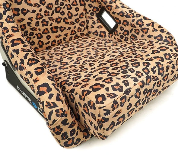 NRG Innovations FRP Bucket Seat Prisma Savage Edition - Brown Cheetah (Large) - Universal