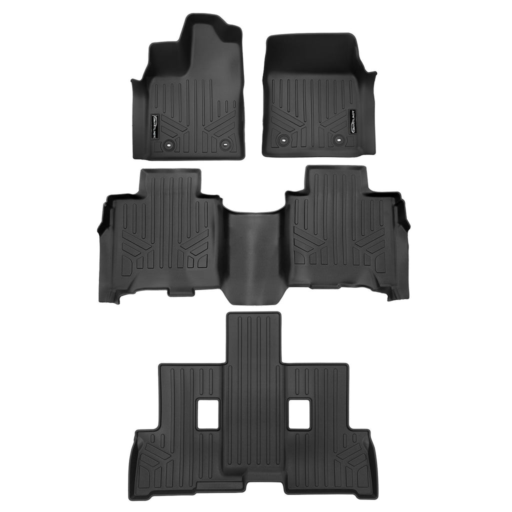SMARTLINER Floor Liners for 2023-2026 Toyota Sequoia (Only Fits 7 Passenger Models Without Center Console)