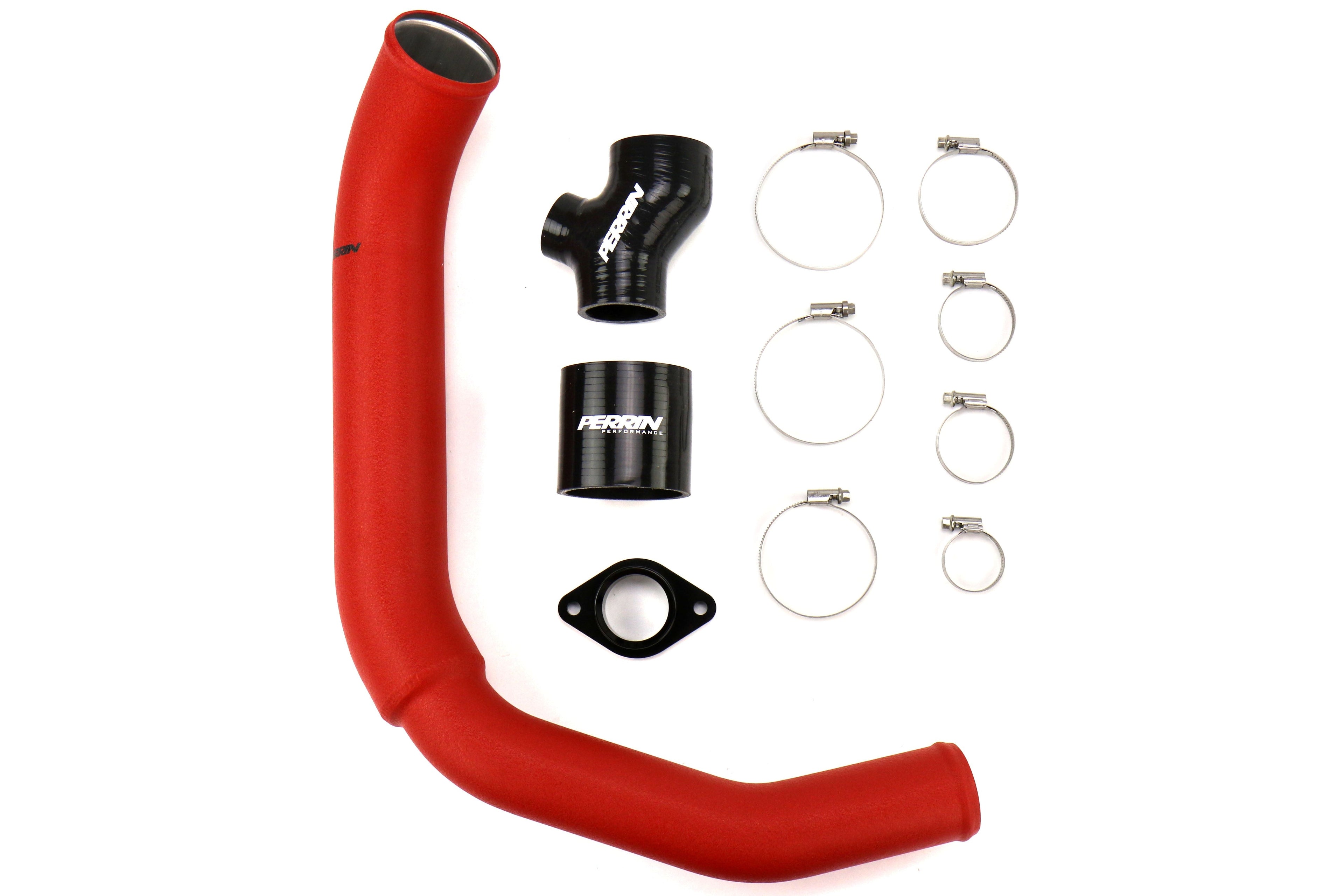 PERRIN High Flow Aluminum Charge Pipe (Red) - 2015-2024 Subaru WRX