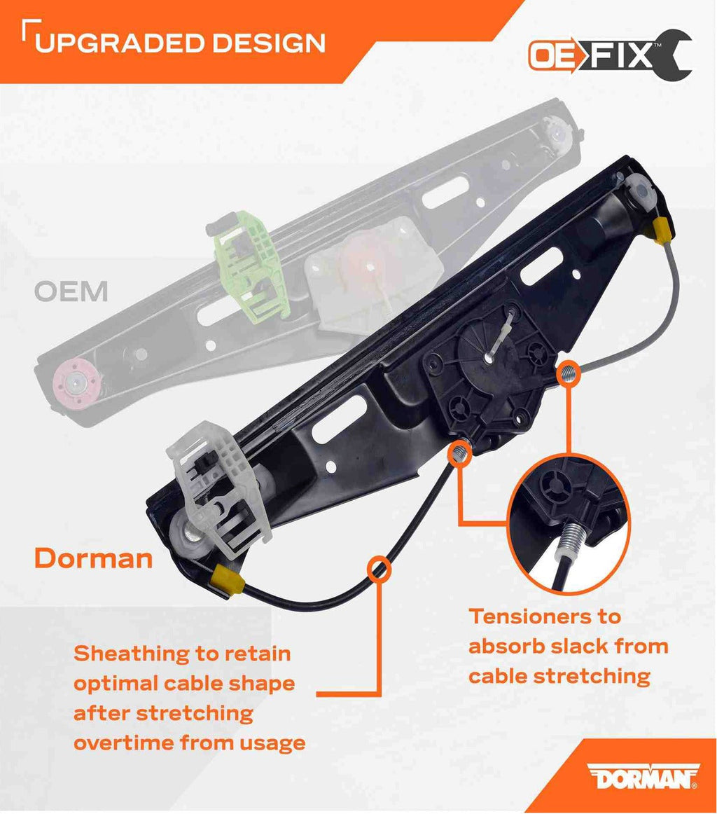 BMW E84 X1 Rear Window Regulator By Dorman 51352990387 or 51352990388