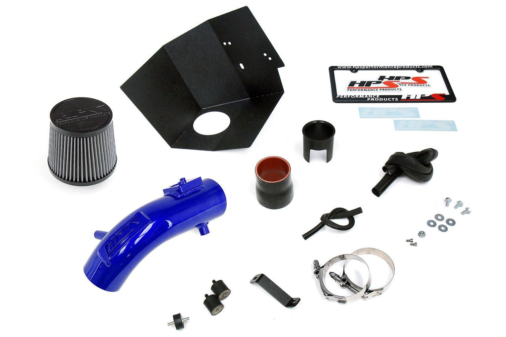 HPS Performance Shortram Air Intake Kit 2016 Scion iM 1.8L, Includes Heat Shield, Blue