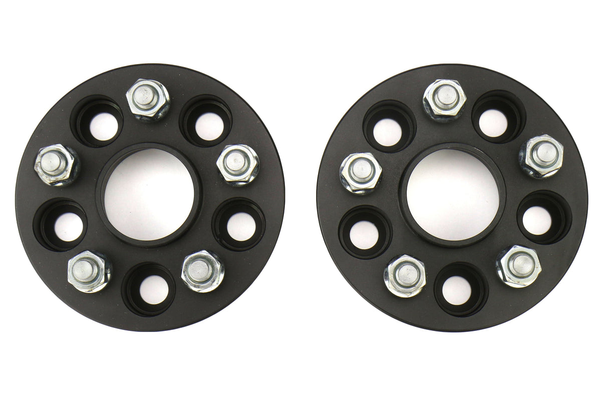 ISC Suspension Wheel Spacers 5x100 25mm Black Pair - Subaru Models (inc. 2002-2014 WRX